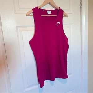 Gymshark Red Training Muscle Tank Top - Size Medium